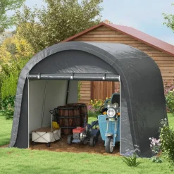 Outsunny Gartenhaus grau B/H/L: ca. 300x300x235 cm