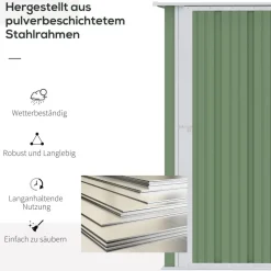Outsunny Gartenhaus grün B/H/L: ca. 84x189x142 cm