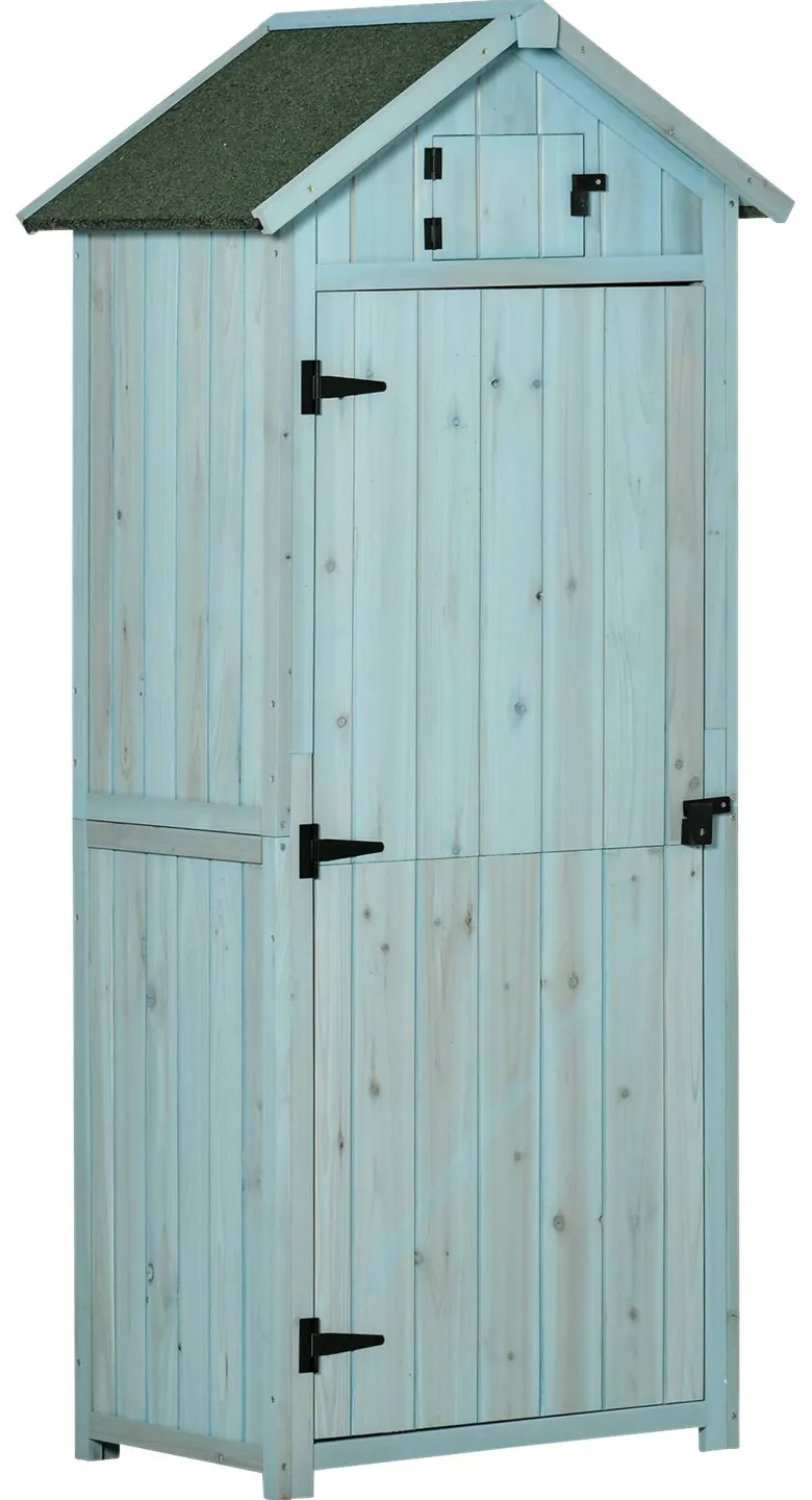 Outsunny Gartenhaus hellblau B/H/L: ca. 54x179x77 cm