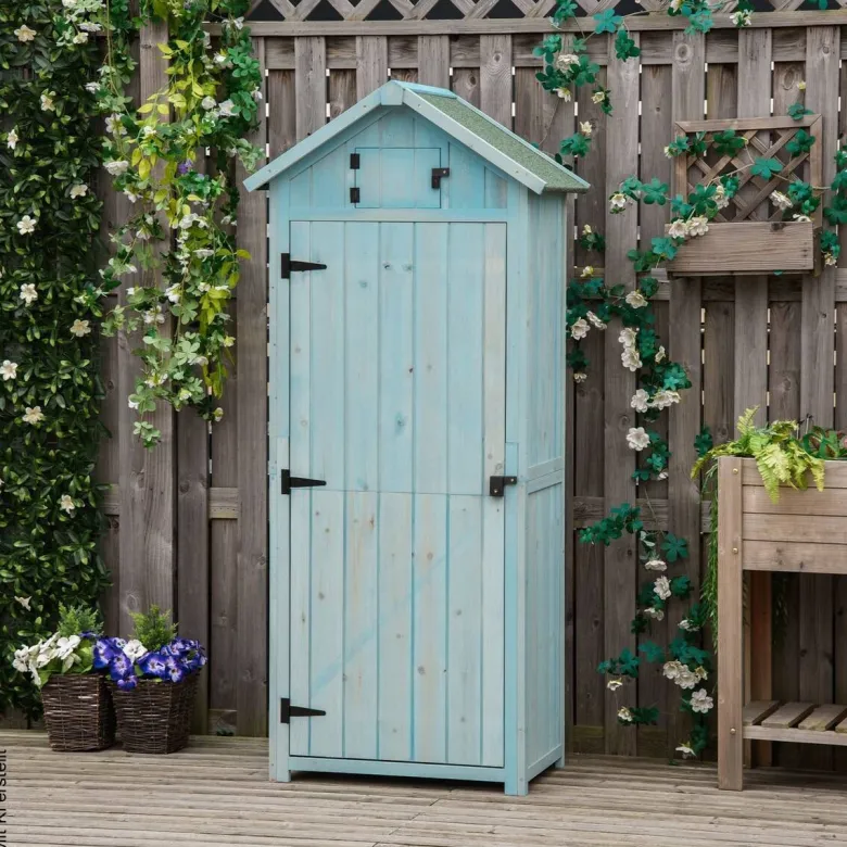 Outsunny Gartenhaus hellblau B/H/L: ca. 54x179x77 cm