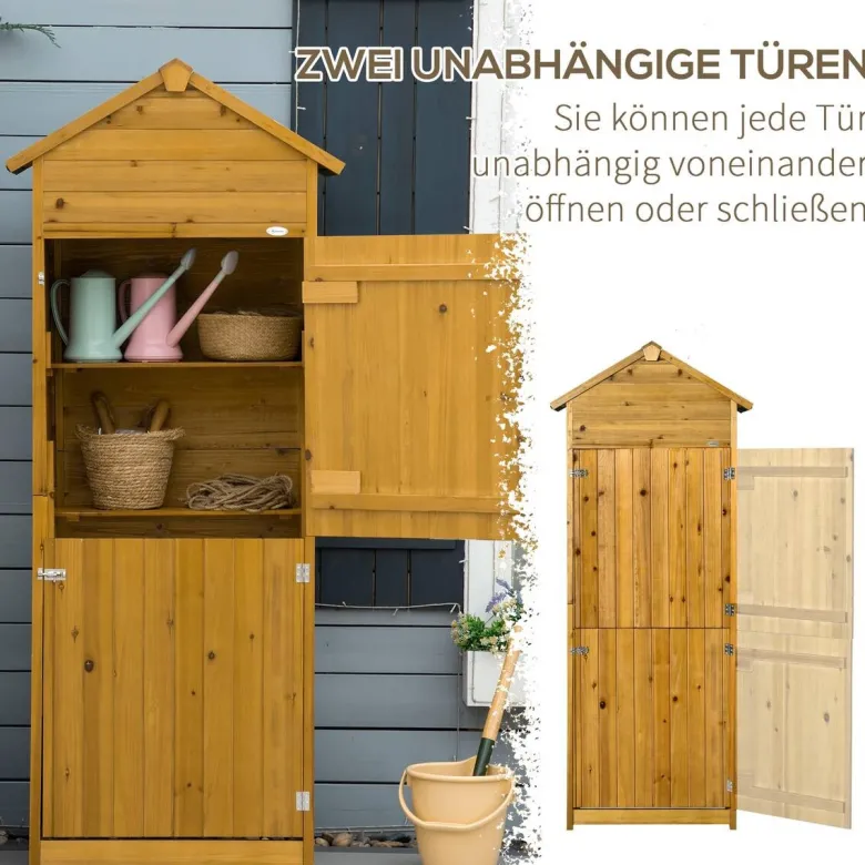 Outsunny Gartenhaus natur B/H/L: ca. 49x191,5x79 cm