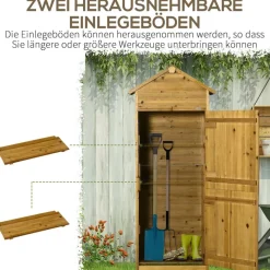 Outsunny Gartenhaus natur B/H/L: ca. 49x191,5x79 cm
