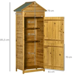 Outsunny Gartenhaus natur B/H/L: ca. 49x191,5x79 cm