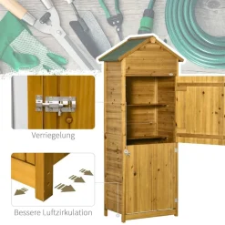 Outsunny Gartenhaus natur B/H/L: ca. 49x191,5x79 cm