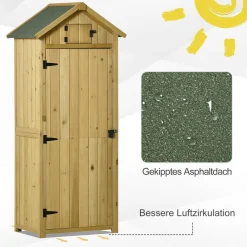 Outsunny Gartenhaus natur B/H/L: ca. 542x179x77 cm