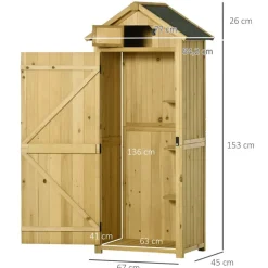 Outsunny Gartenhaus natur B/H/L: ca. 542x179x77 cm