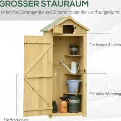 Outsunny Gartenhaus natur B/H/L: ca. 542x179x77 cm