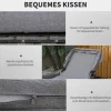 Outsunny Gartenliege grau Edelstahl B/H/L: ca. 65x195x40 cm