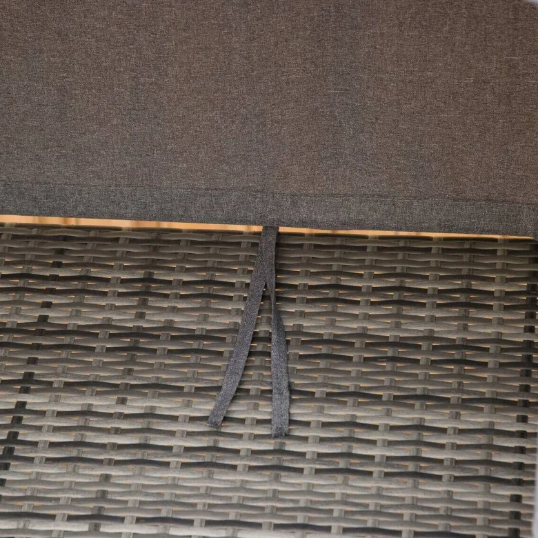 Outsunny Gartenliege grau Edelstahl B/H/L: ca. 65x195x40 cm