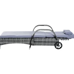 Outsunny Gartenliege grau Metall