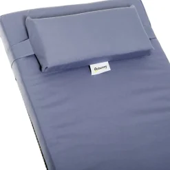 Outsunny Gartenliege grau Metall