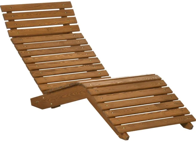 Outsunny Gartenliege mit Holzrahmen