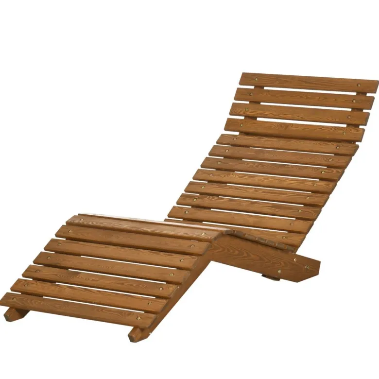 Outsunny Gartenliege mit Holzrahmen