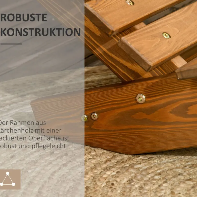 Outsunny Gartenliege mit Holzrahmen