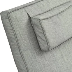 Outsunny Gartenliege-Set mit Tisch grau Polyrattan B/H/L: ca. 73x103x200 cm