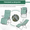 Outsunny Gartenliege weiß Stahl B/H/L: ca. 75x102x60 cm