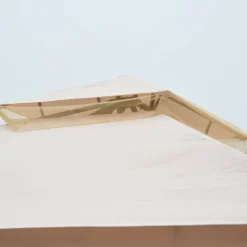 Outsunny Gartenpavillon beige Metall B/H/L: ca. 300x275x300 cm