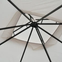 Outsunny Gartenpavillon beige Metall B/H/L: ca. 300x275x300 cm