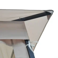 Outsunny Gartenpavillon beige Metall B/H/L: ca. 300x275x300 cm