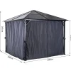 Outsunny Gartenpavillon braun Alu B/H/L: ca. 300x265x300 cm
