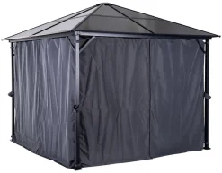 Outsunny Gartenpavillon braun Alu B/H/L: ca. 300x265x300 cm