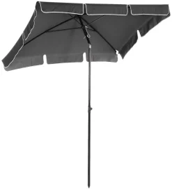 Outsunny Gartenschirm grau Stahl B/H/L: ca. 125x235x200 cm