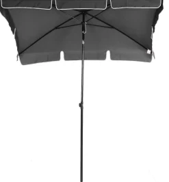 Outsunny Gartenschirm grau Stahl B/H/L: ca. 125x235x200 cm