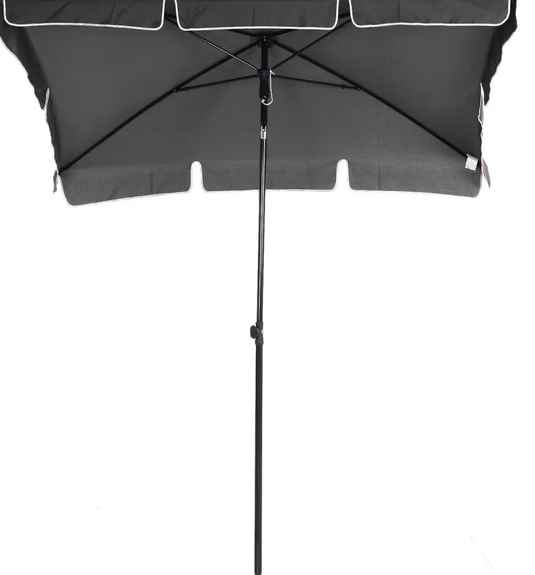 Outsunny Gartenschirm grau Stahl B/H/L: ca. 125x235x200 cm
