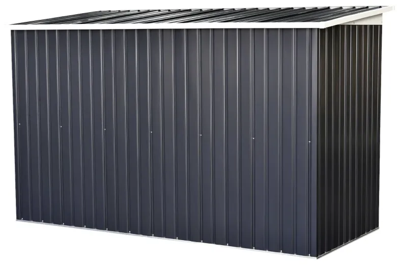 Outsunny Gartenschrank dunkelgrau Stahl B/H/L: ca. 130x173x277 cm