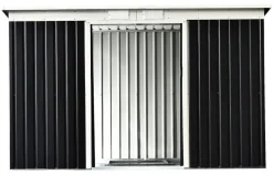 Outsunny Gartenschrank dunkelgrau Stahl B/H/L: ca. 130x173x277 cm