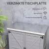Outsunny Gartenschrank grau Stahl B/H/L: ca. 43x92x79 cm