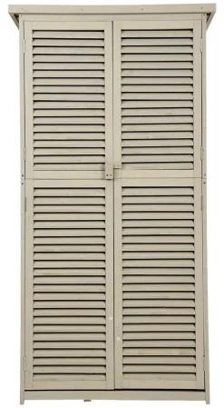 Outsunny Gartenschrank grau Kiefer B/H/L: ca. 46,5x160x87 cm
