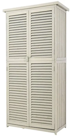 Outsunny Gartenschrank grau Kiefer B/H/L: ca. 46,5x160x87 cm