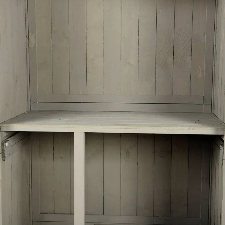 Outsunny Gartenschrank grau Kiefer B/H/L: ca. 46,5x160x87 cm