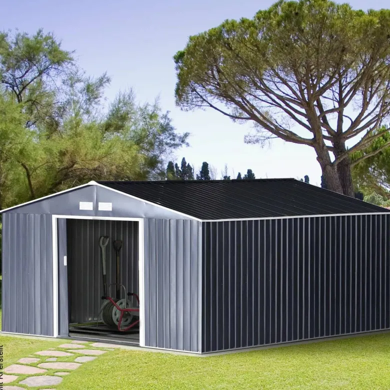 Outsunny Gartenschrank grau Stahl B/H/T: ca. 340x200x382 cm