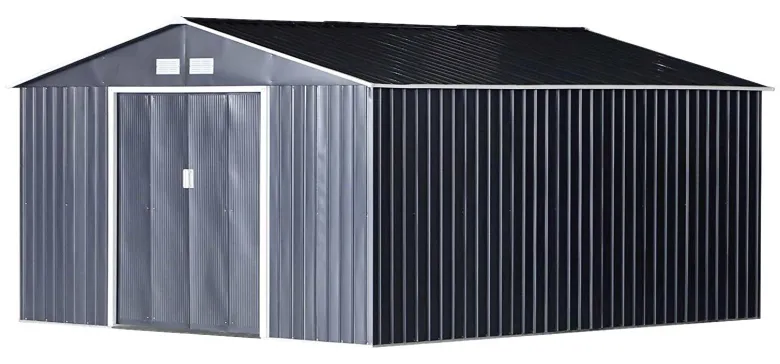 Outsunny Gartenschrank grau Stahl B/H/T: ca. 340x200x382 cm