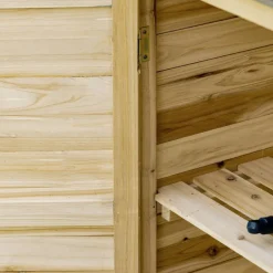 Outsunny Gartenschrank natur Holz B/H/T: ca. 83x92x40 cm