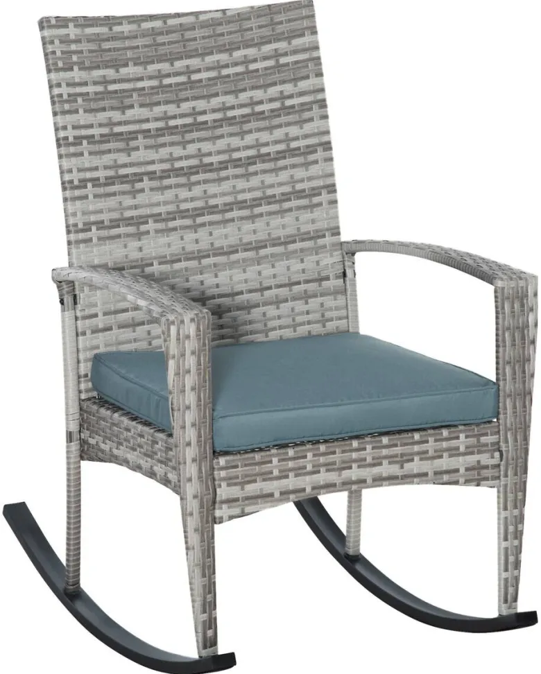 Outsunny Gartensessel grau Polyester B/H/L: ca. 88x66x98 cm