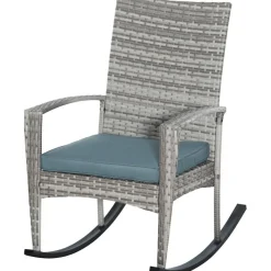 Outsunny Gartensessel grau Polyester B/H/L: ca. 88x66x98 cm