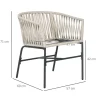 Outsunny Gartenstuhl grau Polyester B/H/L: ca. 60x57x71 cm