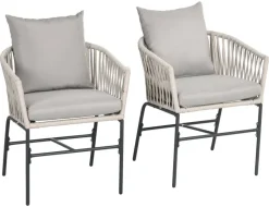 Outsunny Gartenstuhl grau Polyester B/H/L: ca. 60x57x71 cm