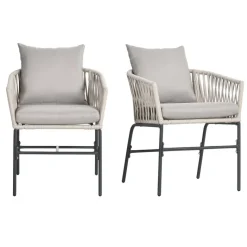 Outsunny Gartenstuhl grau Polyester B/H/L: ca. 60x57x71 cm