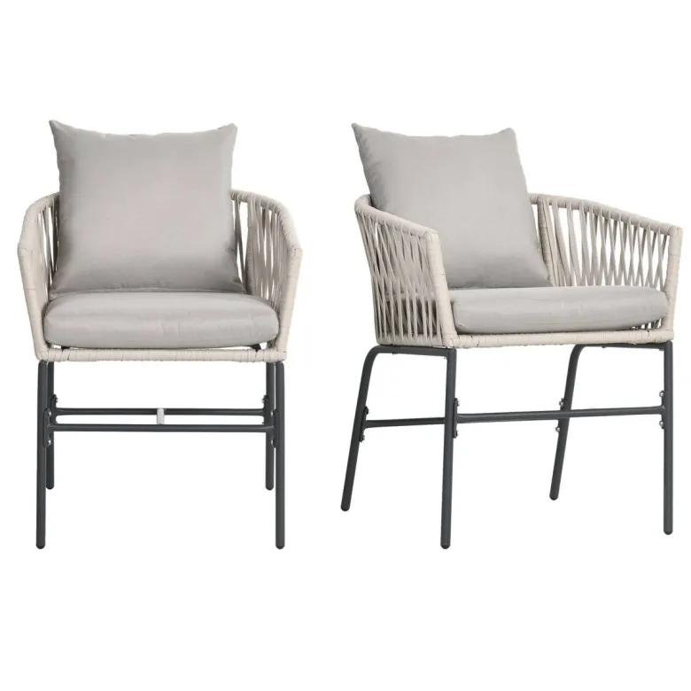 Outsunny Gartenstuhl grau Polyester B/H/L: ca. 60x57x71 cm