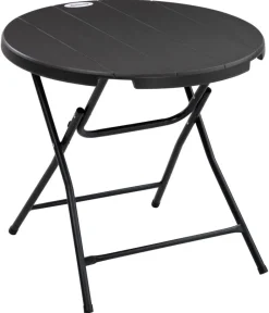 Outsunny Gartentisch dunkelgrau Polyethylen B/H/L: ca. 80x73x80 cm