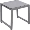 Outsunny Gartentisch grau Polyrattan B/H/L: ca. 49,5x50x50 cm