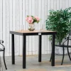 Outsunny Gartentisch natur Metall B/H/L: ca. 80x74x80 cm