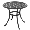 Outsunny Gartentisch schwarz Aluminium B/H/L: ca. 60x60x53 cm
