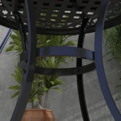 Outsunny Gartentisch schwarz Aluminium B/H/L: ca. 60x60x53 cm