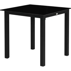 Outsunny Gartentisch schwarz Aluminium B/H/L: ca. 80x80x74 cm