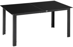 Outsunny Gartentisch schwarz Aluminium B/H/L: ca. 90x74x150 cm